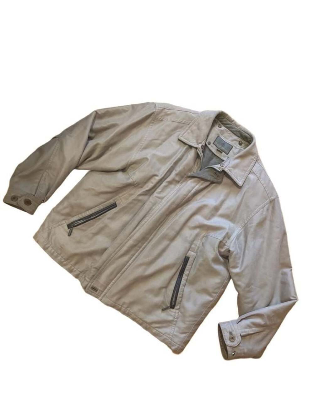 Vintage Rainforest Men's Full Zip Tan Utility Bomber Jacket Size XL